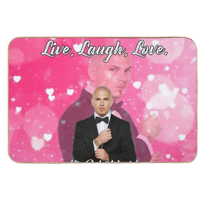 Mr Worldwide Says to Live Laugh Love Pink  Multi-Purpose Bath Mat