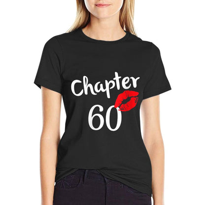 Womens Chapter 60 Years 60th Happy Birthday Lips Girls Born In 1961  Oversized Silhouette T-Shirt