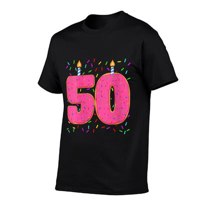 Womens Donut 50th Birthday Donut Themed 50th Birthday Donut Grow Up  Versatile T-Shirt