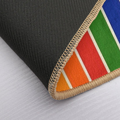 Retro Geometric Criss Cross Durable Bath Mat