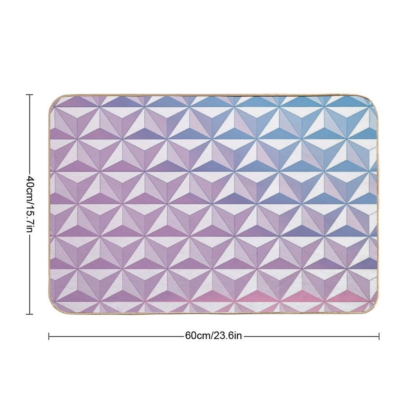 Geodesic Sphere, Purple  Dirt-Trapping Bath Mat
