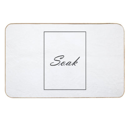 Soak 510 Watercolor Map Yoga Quote Definition Desi  Absorbent Bath Mat