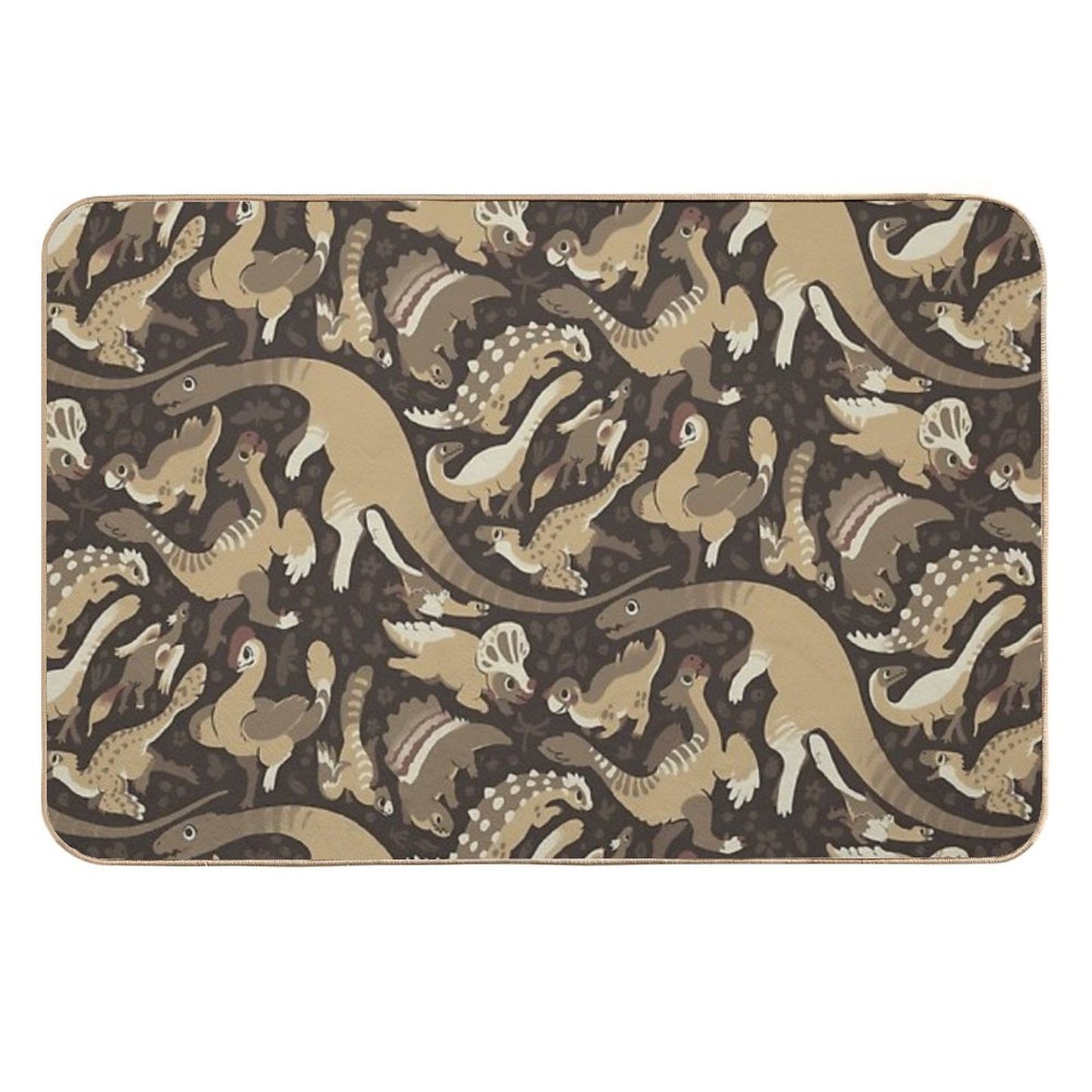 Tender Coffee Dinos  Easy Maintenance Bath Mat