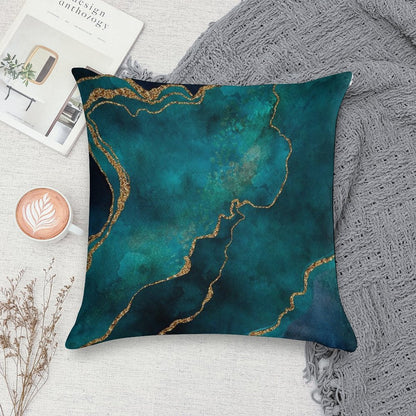 Golden Gemstone Glamour Mineral Soft Ultra-Soft Texture Throw Pillow