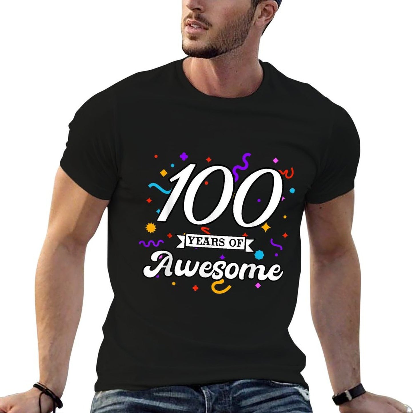 Celebration 100 Year Old of Awesome Birthday Celebrate 100th  Tagless Design T-Shirt