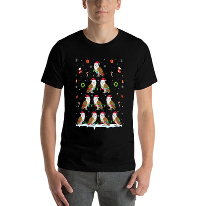 Barn Owl Christmas Tree Lights for Men Women Barn Owl Xmas  Classic T-Shirt
