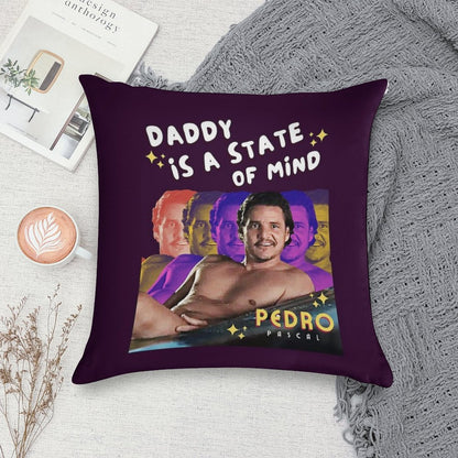 Daddy Is A State of Mind - Pedro Pascal Soft Luxury Feel Throw Pillow