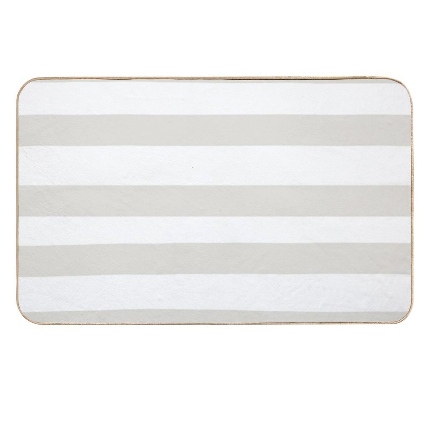 Tan And White Horizontal Line - Stripe Pattern Pairs Valspars 2022 Color of The Year Gilded Linen 6002-1A - Colour Trends  Toxin-Free Bath Mat