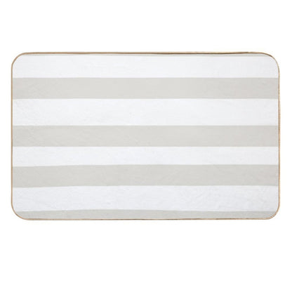 Tan And White Horizontal Line - Stripe Pattern Pairs Valspars 2022 Color of The Year Gilded Linen 6002-1A - Colour Trends  Toxin-Free Bath Mat