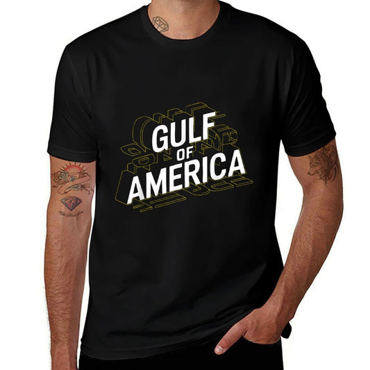 Retro Gulf Of USA America Est 2025 American Gulf Rolled Sleeves T-Shirt