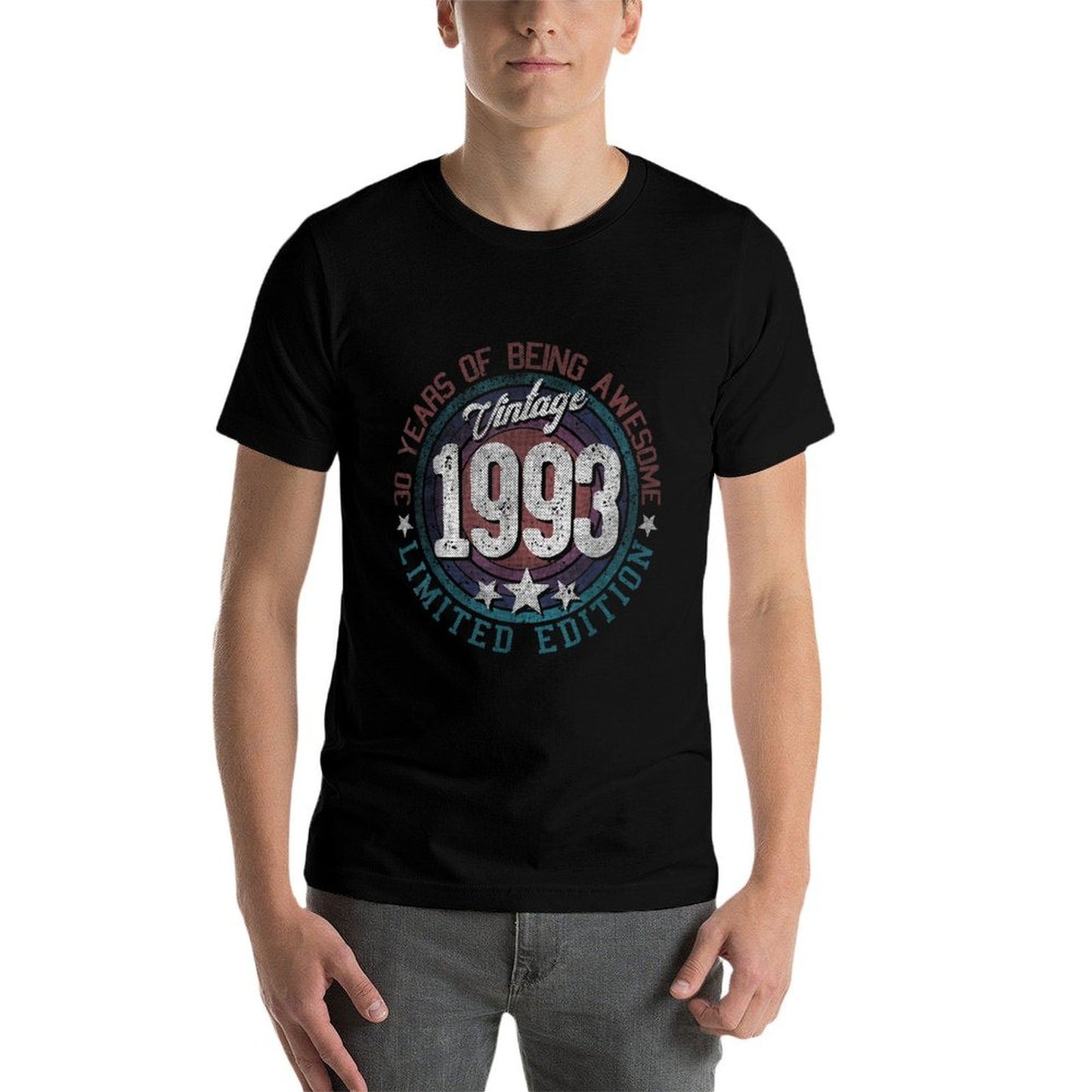 Vintage 1993 30 Year Old Gifts Limited Edition 30th Birthday  Heathered Texture T-Shirt