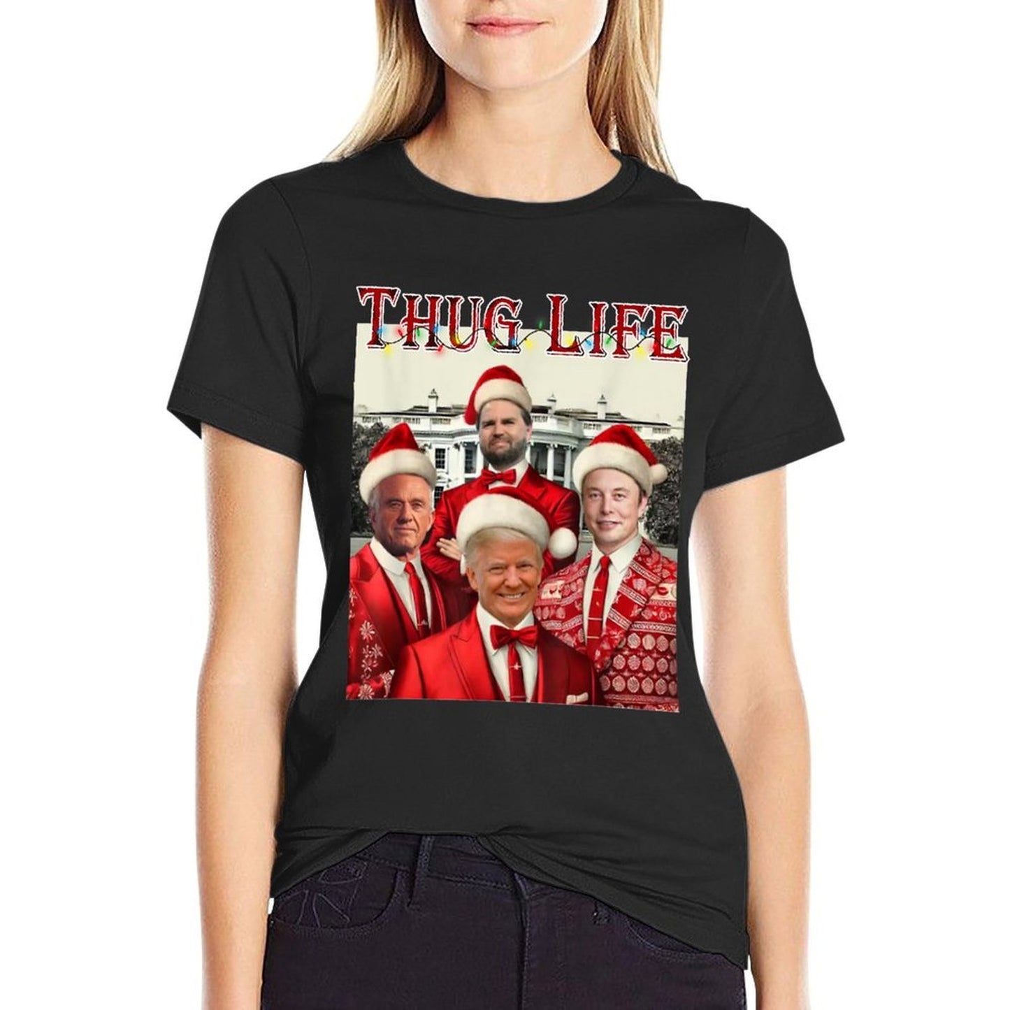 Trump Squad Thug Life Trump Vance Kennedy Elon  Fade-proof Color T-Shirt