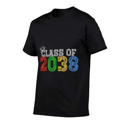 Class of 2038 Grow With Me Graduation First Day of School  Cotton T-Shirt