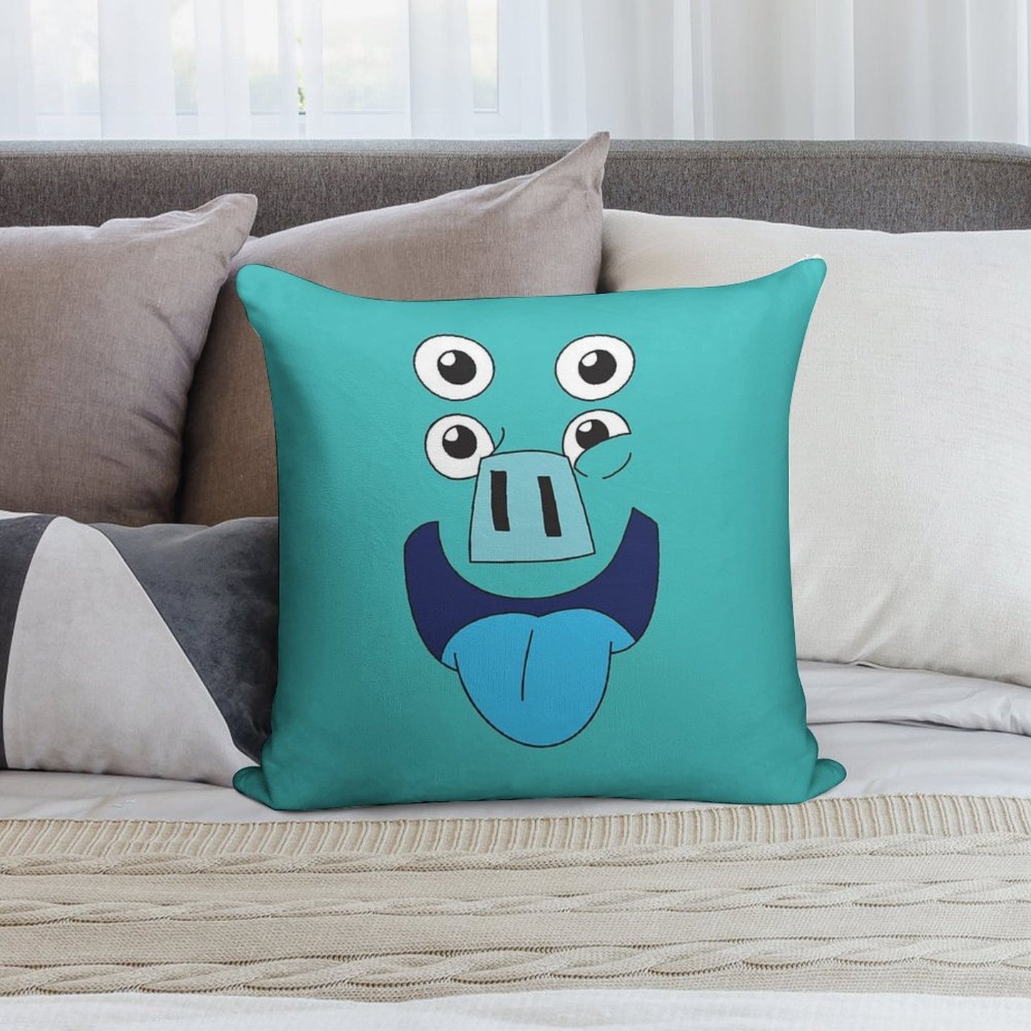 Kipo - Pig Face Soft Easy Maintenance Throw Pillow