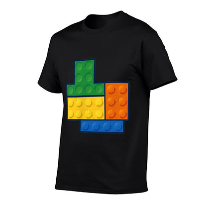 Building Blocks Pocket Master Builder Gamer Men Women Kids  Rolled Sleeves T-Shirt