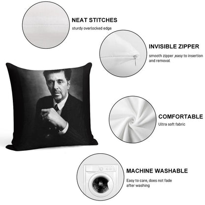 Al Pacino Art Soft Luxury Feel Throw Pillow