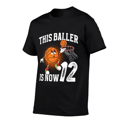 12th Basketball Birthday Twelve Year Old Basketball Player  Classic T-Shirt