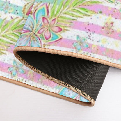 Hibiscus Flowers  Absorbent Bath Mat