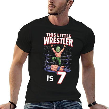 7th Wrestling Birthday Party This Little Wrestler Is 7  Breathable T-Shirt