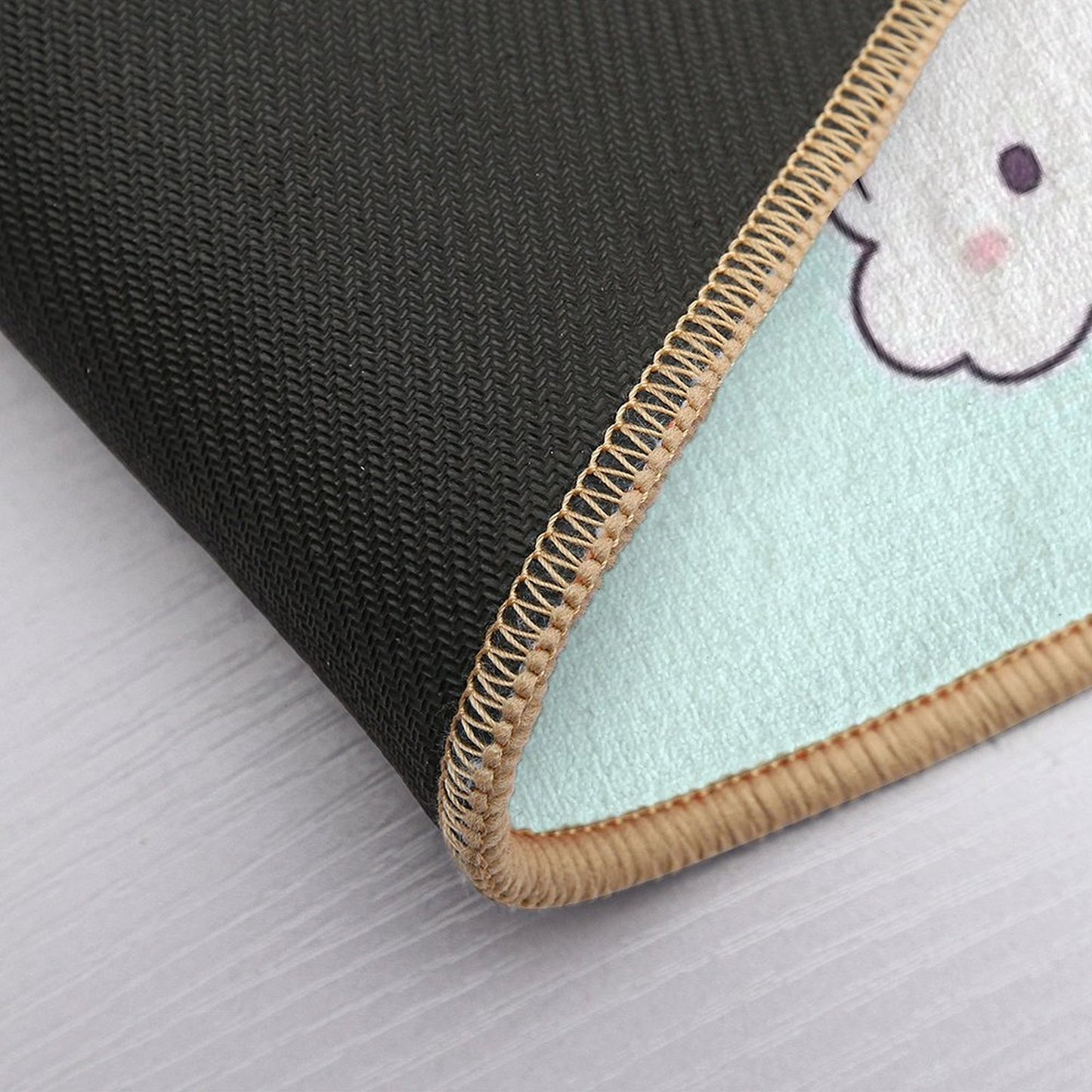 Radiate Positivity, Cute Cloud And Rainbow  Rapid-Drying Bath Mat