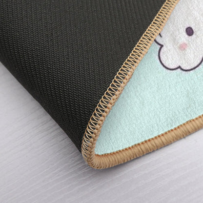 Radiate Positivity, Cute Cloud And Rainbow  Rapid-Drying Bath Mat