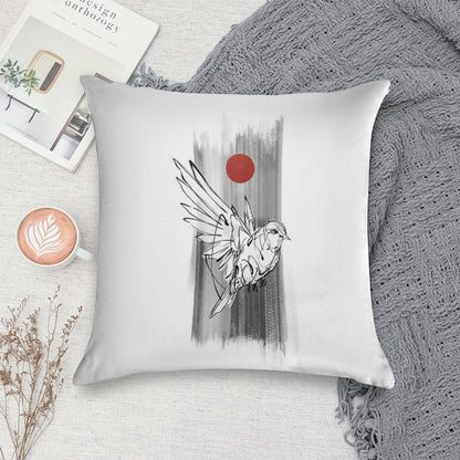 Flow of Life Red Edition Soft Skin-Friendly Throw Pillow