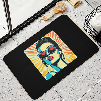 Retro Pop Art Extravaganza A Nostalgic Tribute  Versatile Bath Mat