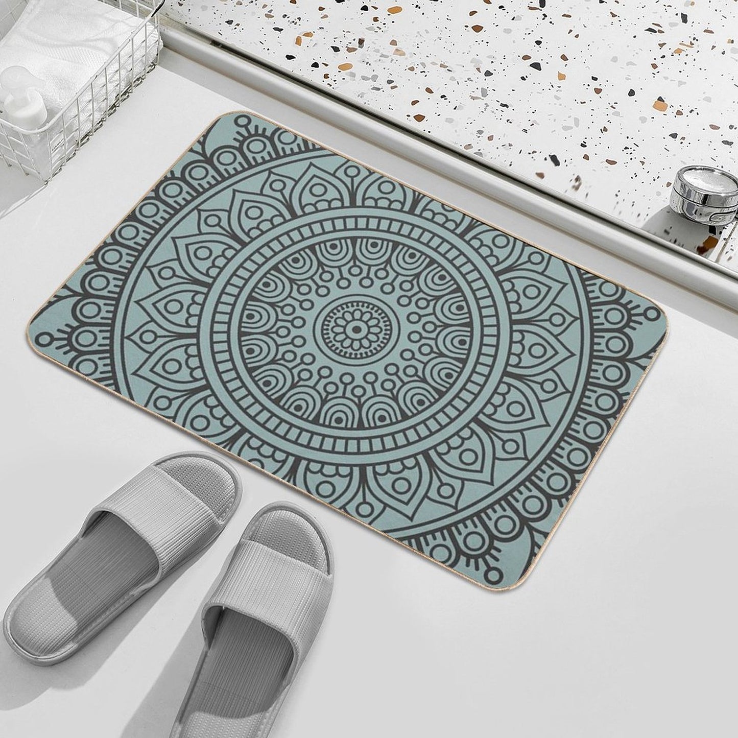 Mandala Boho Mist  Long-Lasting Bath Mat