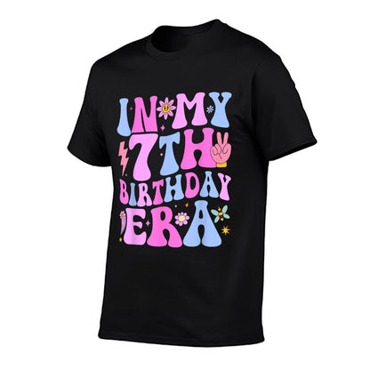 In My 7th Birthday Era Seven Bday 7 Year Old Birthday Girl  Lightweight T-Shirt