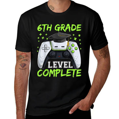 Graduation 6th Grade Level Completes, Graduate Boy  Heathered Texture T-Shirt