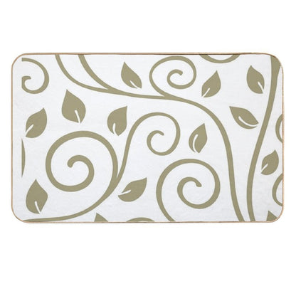 Leaf Floral Pattern  Pet-Safe Bath Mat