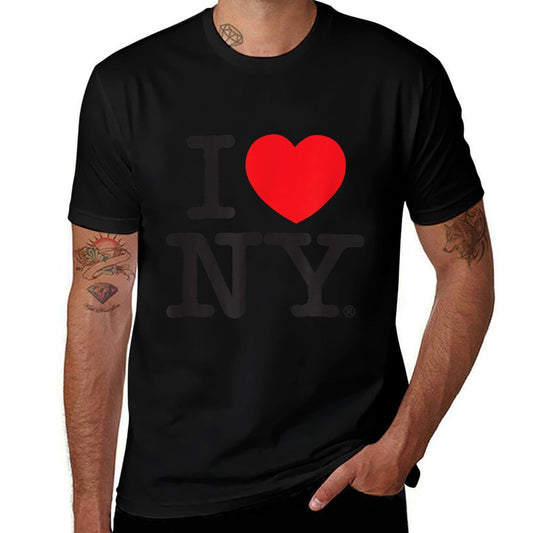 I LOVE NY Classic Logo  Heathered Texture T-Shirt