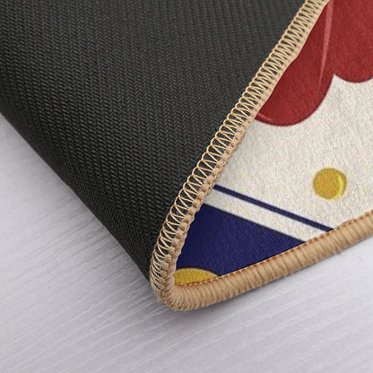 Mexican Talavera Floral Pattern by Akbaly  Fade-Resistant Bath Mat