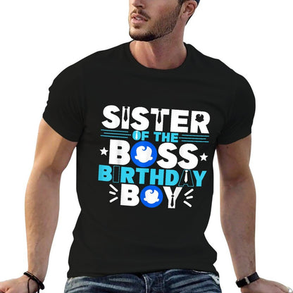 Sister Of The Boss Birthday Boy Baby Decor Family Matching  Moisture-wicking T-Shirt