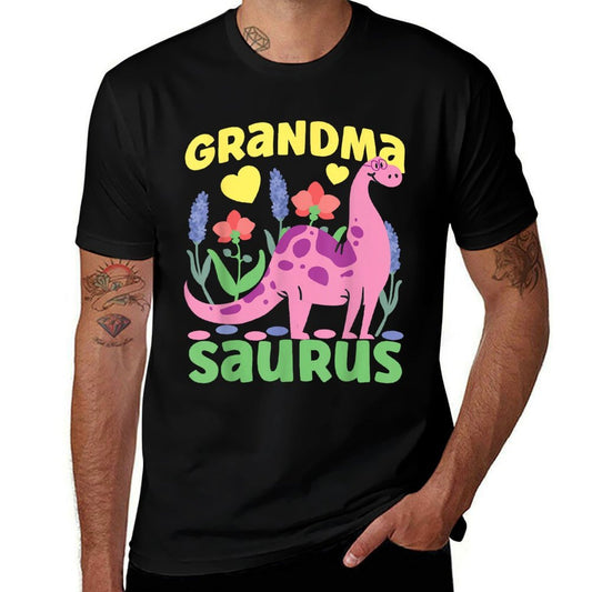 Grandma Saurus Dinosaur For Funny Grandmother  Trendy Pattern T-Shirt