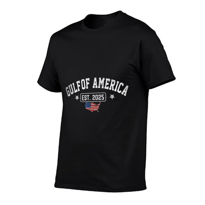 Gulf Of US America Est 2025 Vintage USA American Flag Men Lightweight T-Shirt