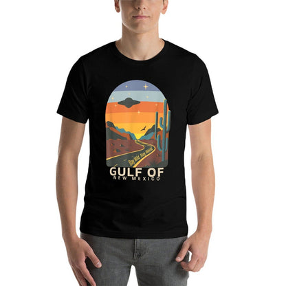 Gulf of Mexico Stay Wild Stay Weird Mysterious Desert Road High-quality Stitching T-Shirt