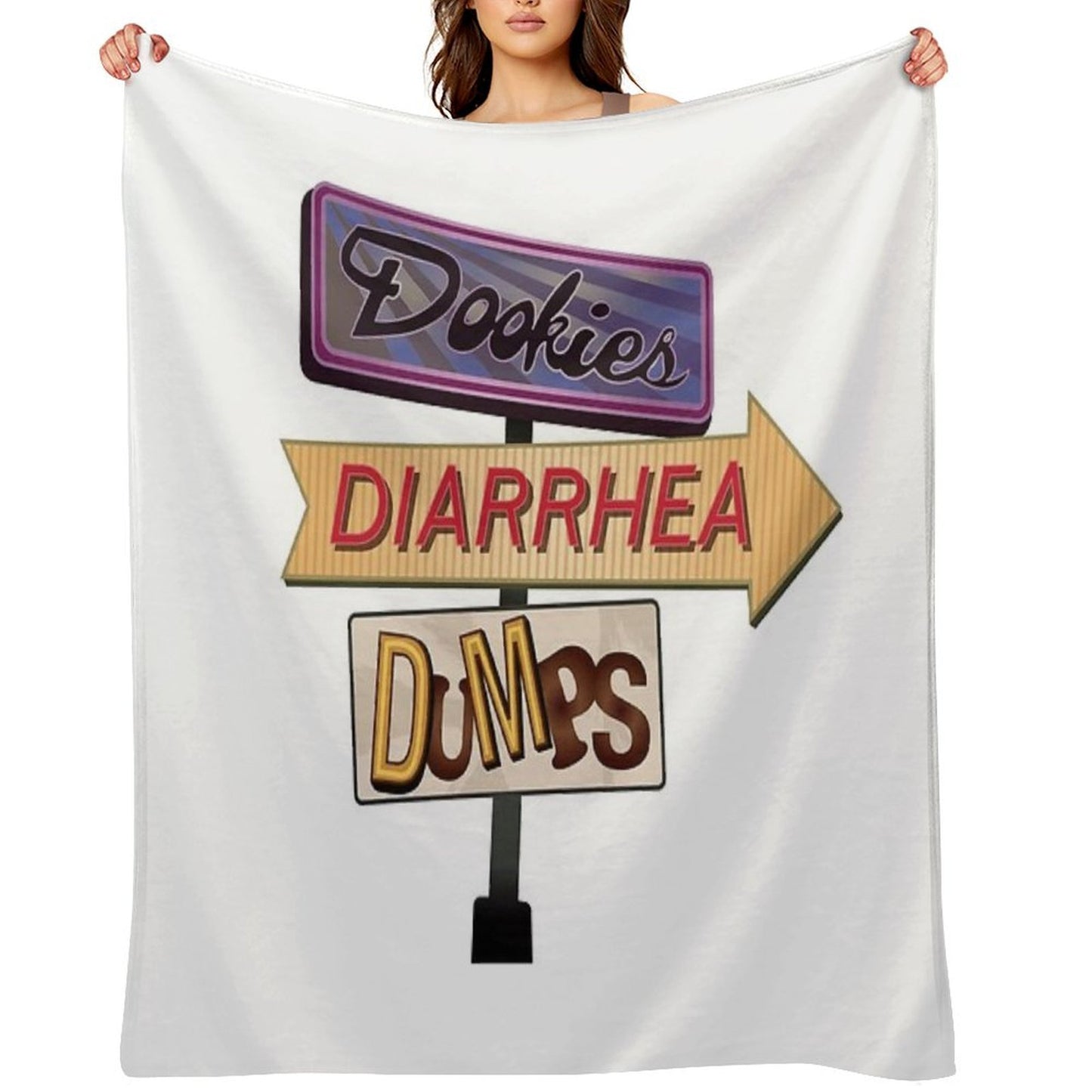 Triple D – Dookies, Diarrhea, And Dumps All-season Throw Blanket