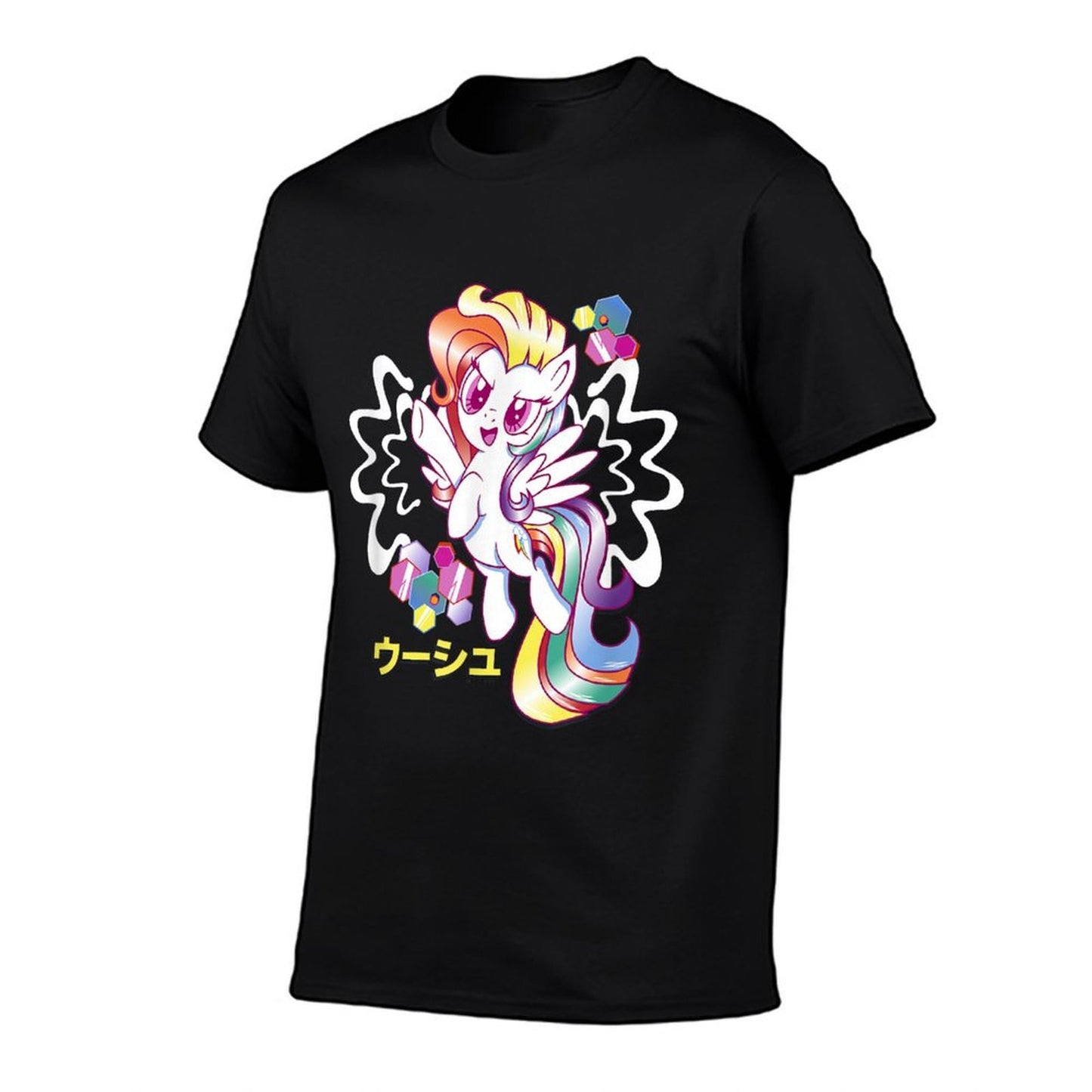 My Little Pony Friendship Is Magic Rainbow Dash Kanji Logo  Oversized Silhouette T-Shirt