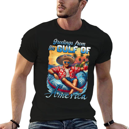 Gulf Of Usa America Trump Greeting from The Patriotic Gulf Vintage-inspired T-Shirt