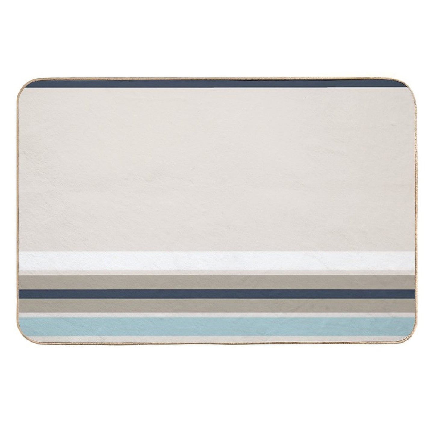 Line Art Neutral Light Blue  Multi-Purpose Bath Mat