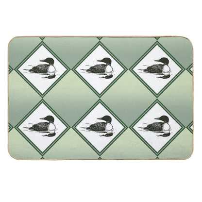 Sage Loon Diamond Pattern  Versatile Bath Mat