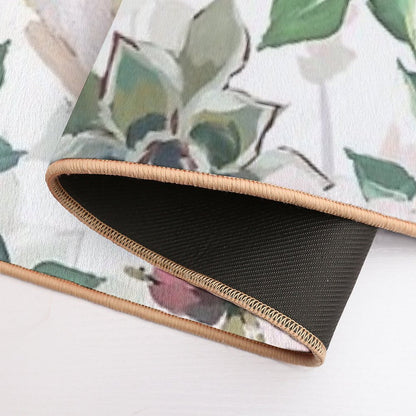 White  BlushVan Gogh Roses Botanical Garden Pattern Durable Bath Mat