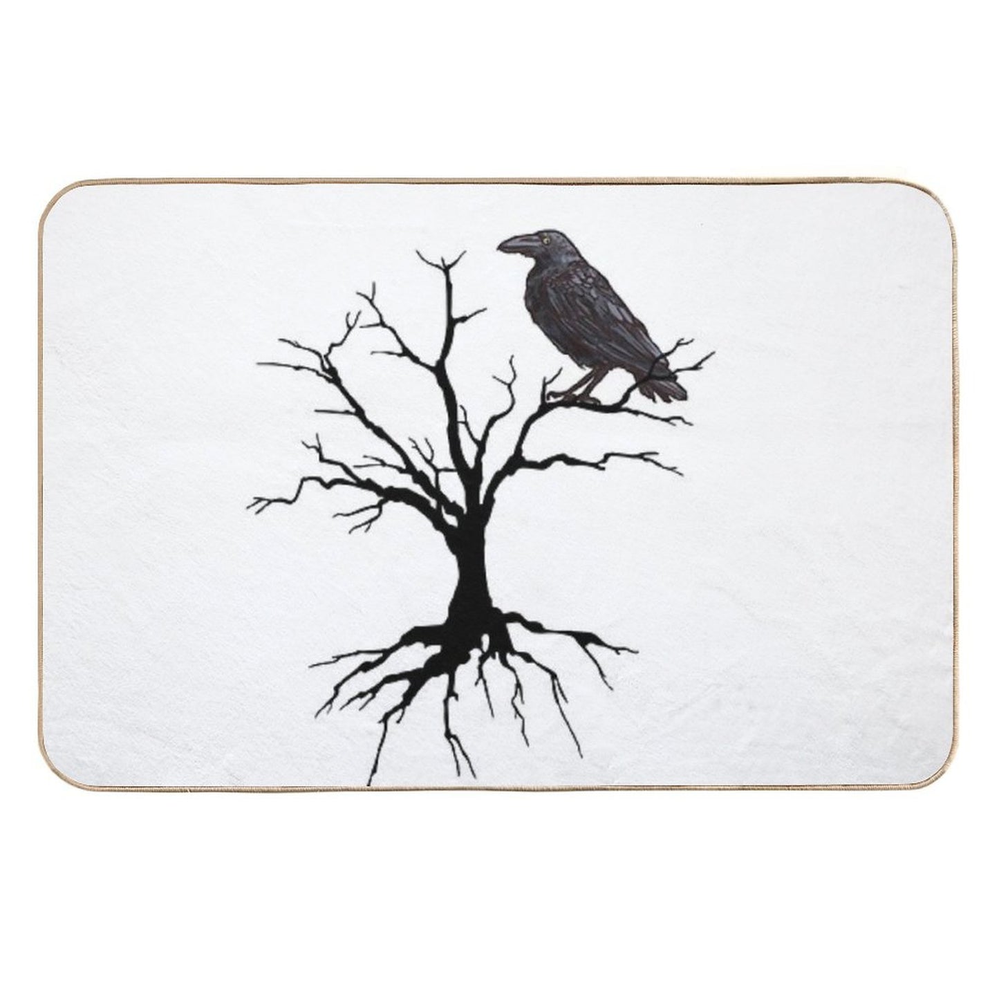 Good Omen, Bad Omen Raven  Multi-Purpose Bath Mat