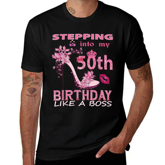 Stepping Into My 50th Birthday  Graphic-printed T-Shirt