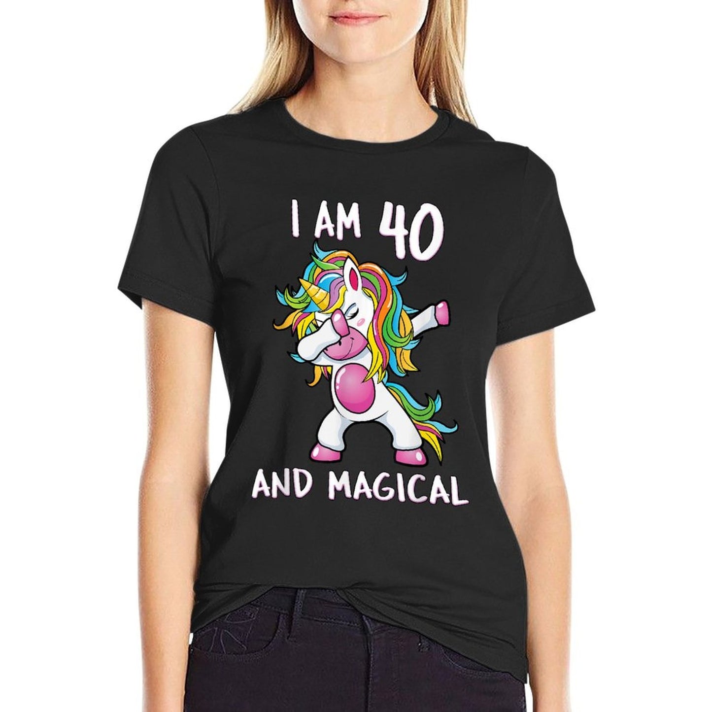 I Am 40 & Magical Unicorn Birthday Fourty Years Old  Affordable Price T-Shirt