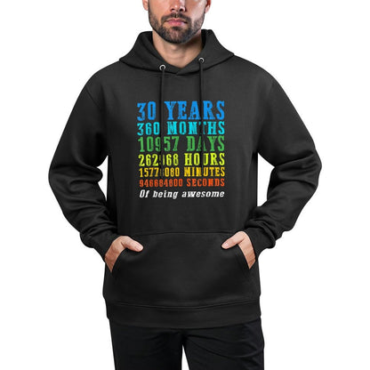 30 YEARS 360 MONTHS Happy Bday 30th Birthday Countdown All-Day Comfort Hoodie