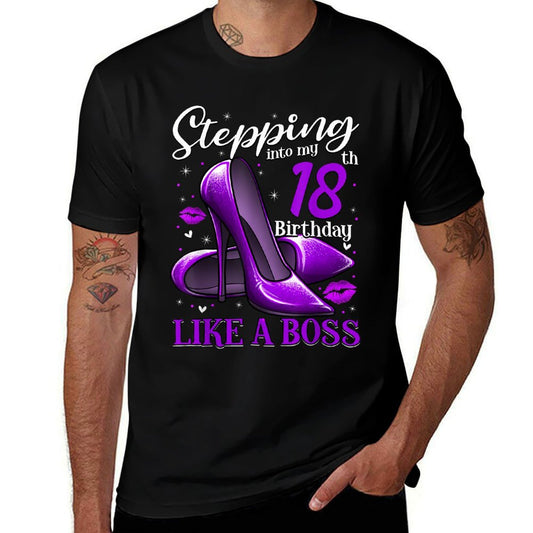 18 And Fabulous High Heels Stepping Into My 18th Birthday  Wrinkle-resistant T-Shirt