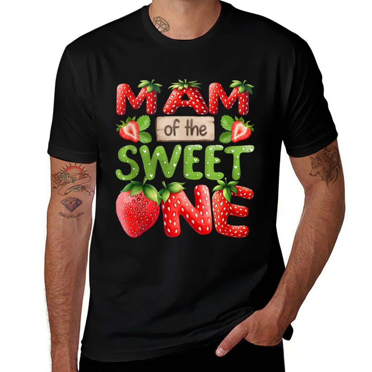 MAM Of The Sweet One Strawberry Birthday Family Party  Summer-ready Fabric T-Shirt