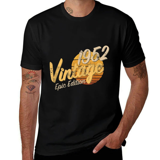70th Birthday Vintage 1952 Born in 1952 70 Birthday  Wrinkle-resistant T-Shirt